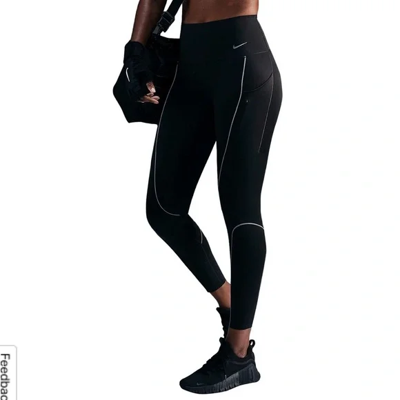 Nike HR reflective running leggings band new - Picture 1 of 3
